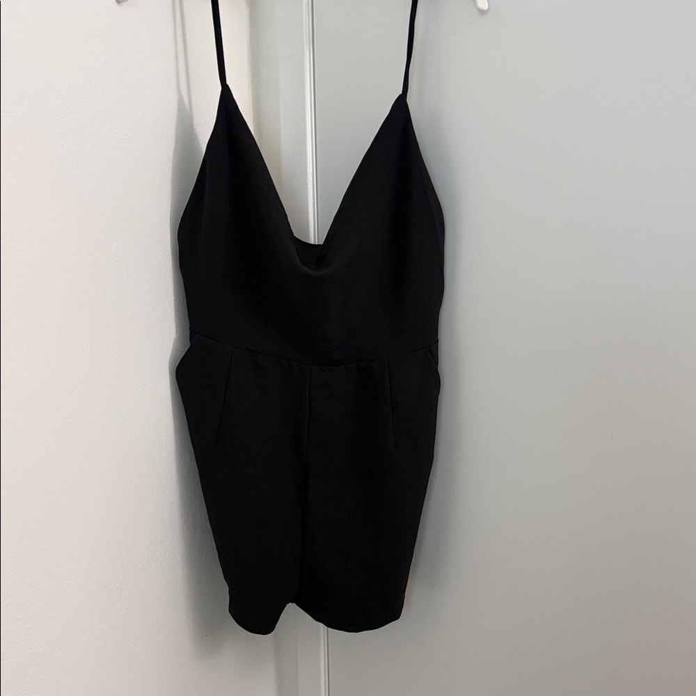 Black Spaghetti Strap Romper
